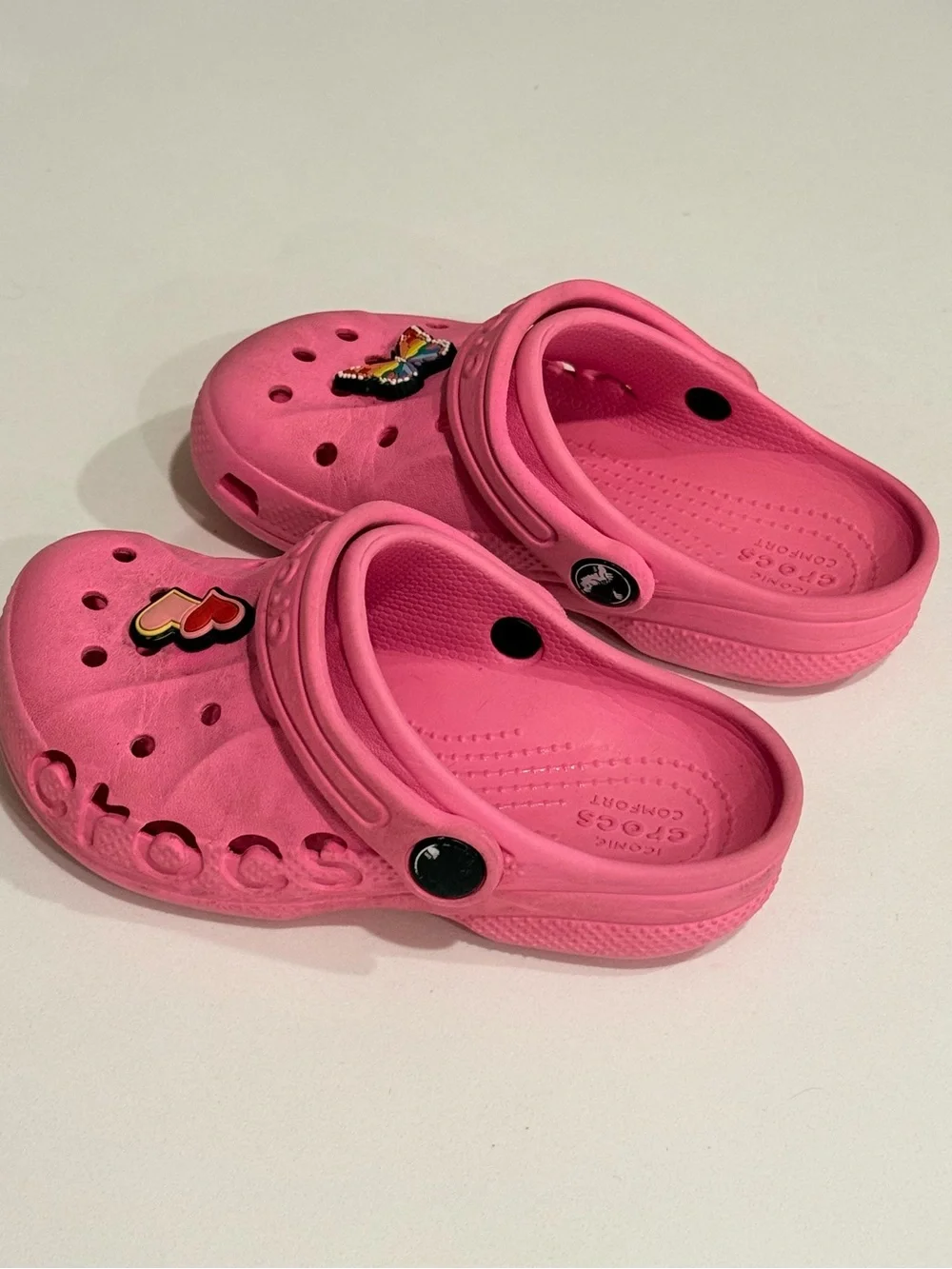 CROCS Kids Pink Classic Clog with Jibbitz Charms